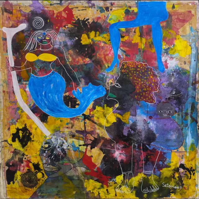 Titre de l'œuvre, acrylique sur toile, 2024