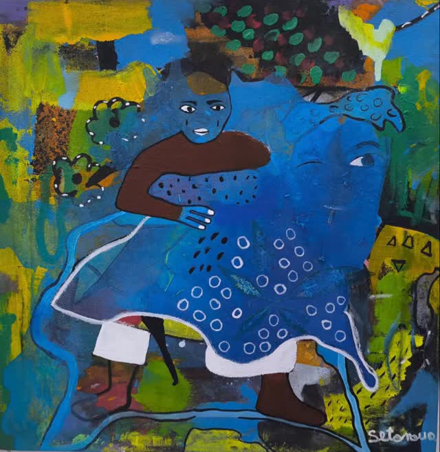 Titre de l'œuvre, acrylique sur toile, 2024