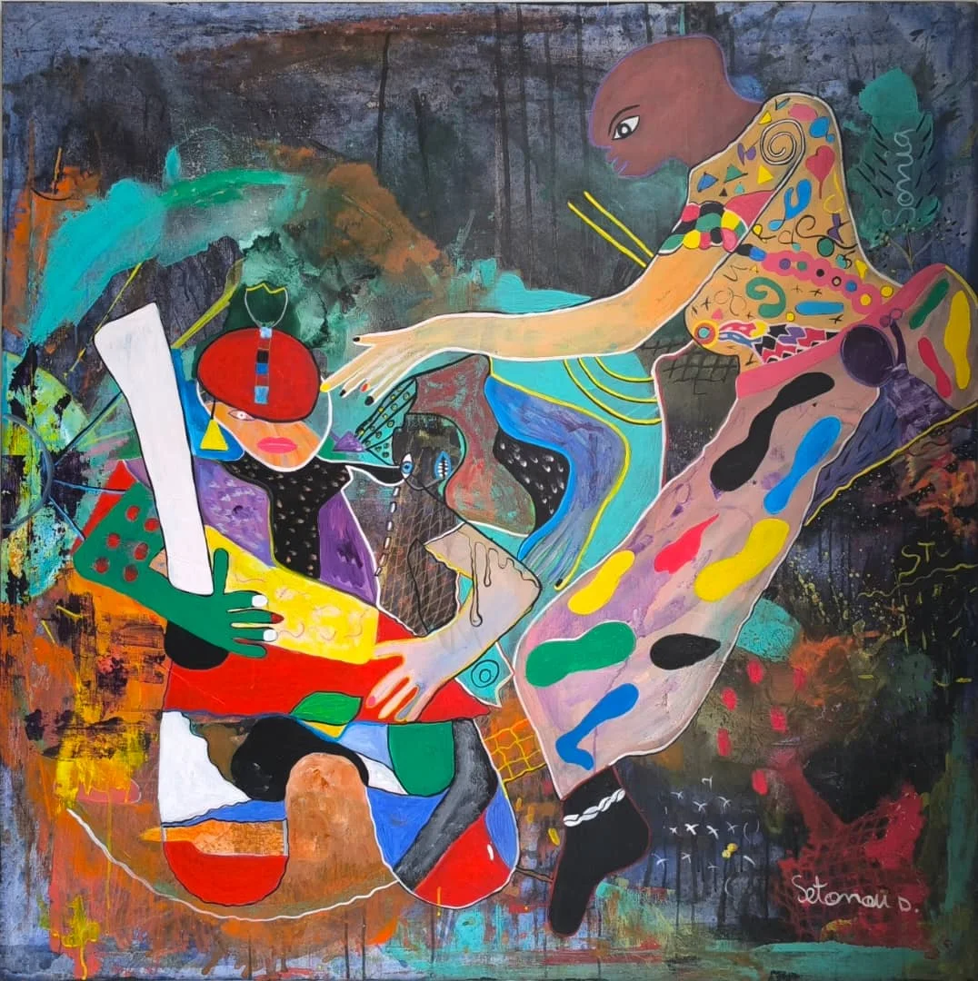 Titre de l'œuvre, acrylique sur toile, 2023